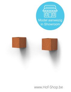 Applique Cube 150 en acier Corten - Éclairage de jardin GARDD