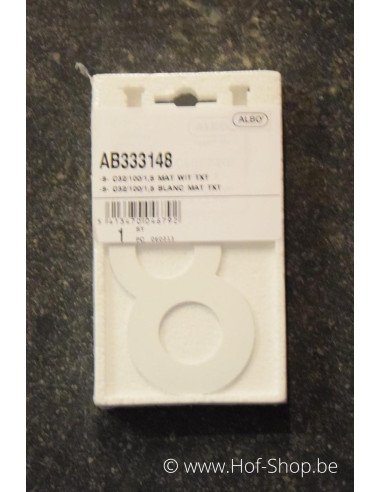 Numéro 8 - blanc aluminium 10 cm de haute (Numéro de maison Albo)