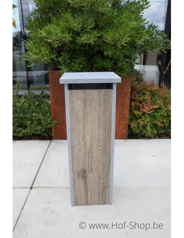 P-Box 7 Aspect bois - boîte aux lettres en pierre bleue