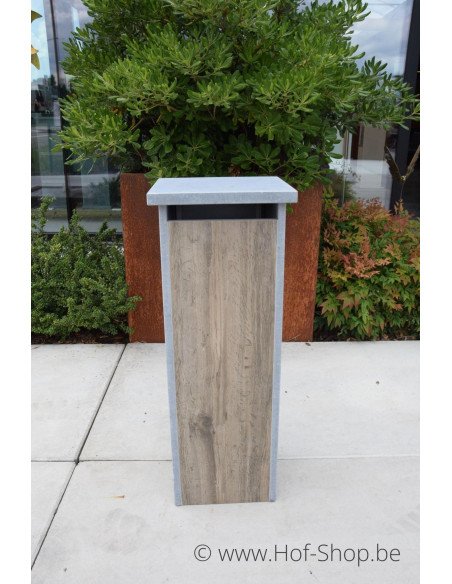 P-Box 7 Aspect bois - boîte aux lettres en pierre bleue