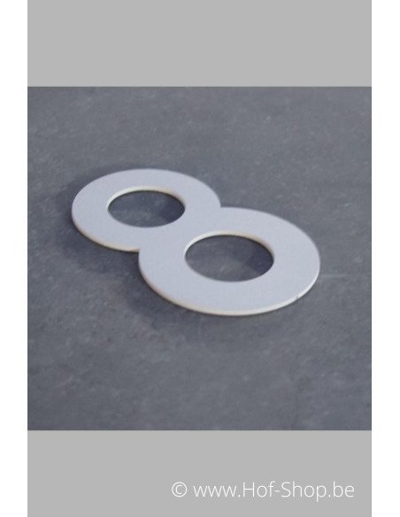 Numéro 9 - blanc aluminium 10 cm de haute (Numéro de maison Albo)