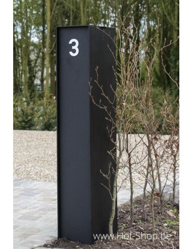 Numéro 1 - blanc aluminium 10 cm de haute (Numéro de maison Albo)