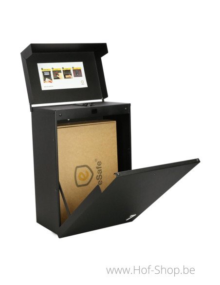 Shopperbox Digital RAL 9005 - boîte à colis eSafe aluminium