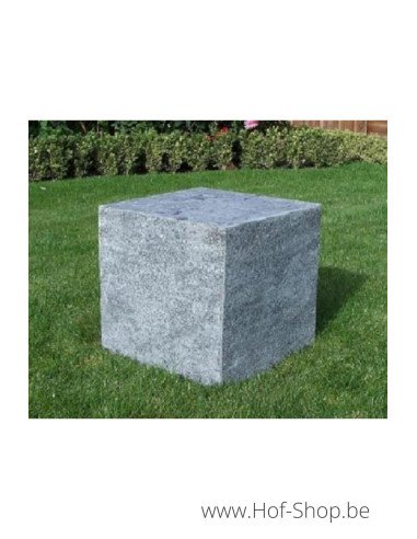 Guéridon 40 x 40 x 40 cm - colonne en pierre bleue