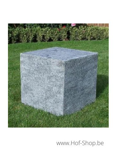 Guéridon 50 x 50 x 50 cm - colonne en pierre bleue