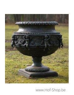 Grand vase avec des anges - statue en bronze (B438)