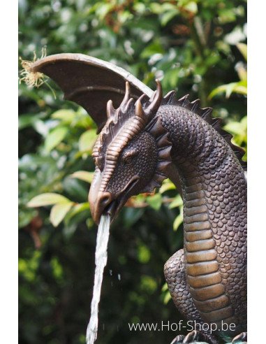 Fontaine dragon - statue en bronze (B679)