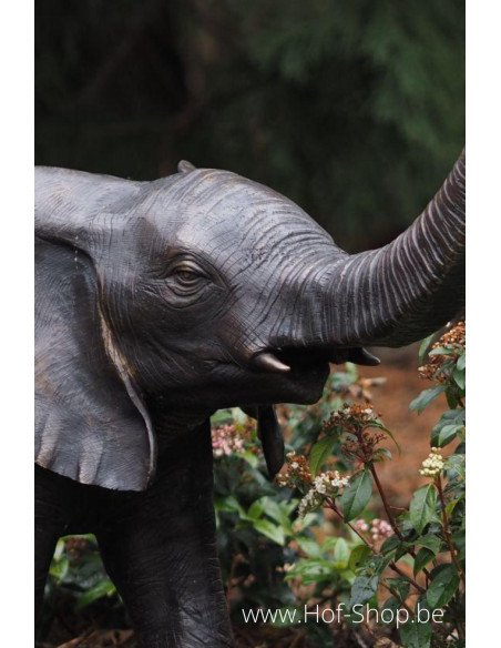 Kleine olifant (66 cm hoog) - bronzen beeld (B753)