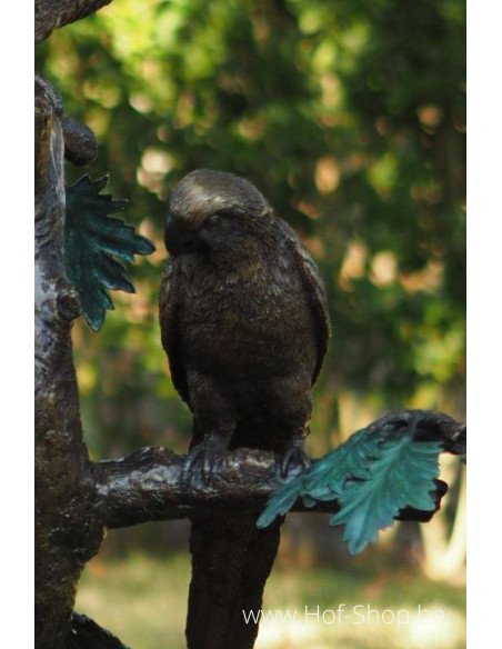Perroquets sur un arbre - statue en bronze (B777)