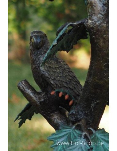 Perroquets sur un arbre - statue en bronze (B777)