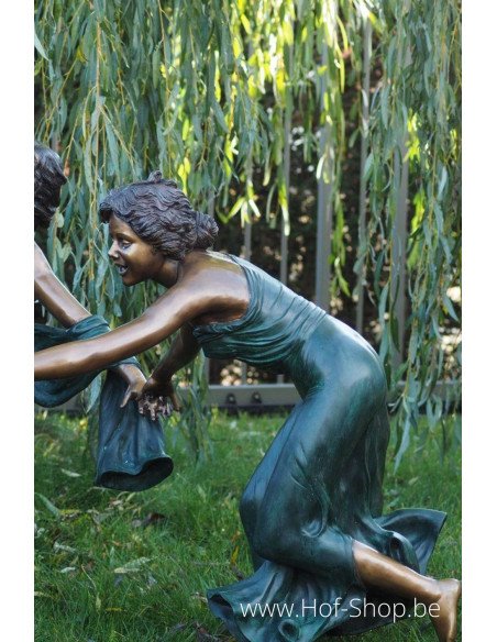 Trois femmes qui dansent - statue en bronze (B825)