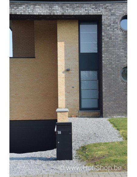 Allux 800 noir Front Door rukolock - boîte à colis