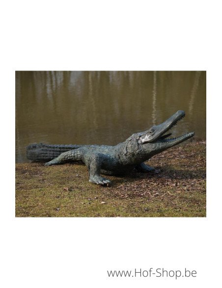 Alligator - bronzen beeld (B844)