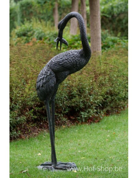 Kraanvogel fontein 1,83 m - bronzen beeld (B571)