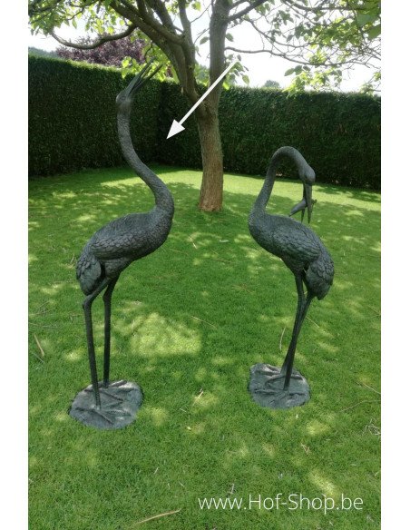 Kraanvogel fontein 1,83 m - bronzen beeld (B571)