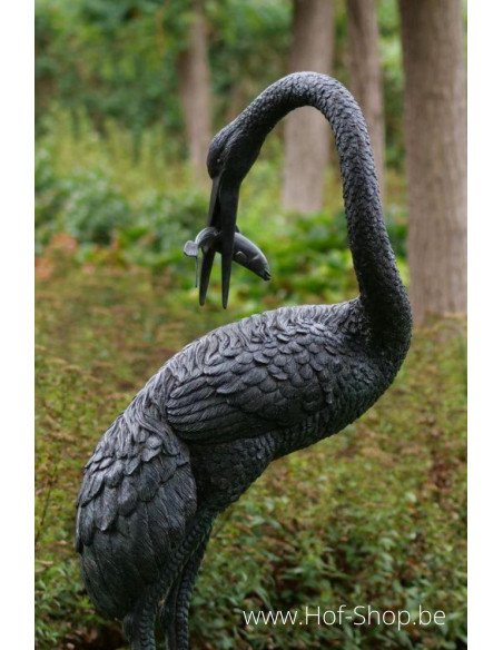 Kraanvogel fontein 1,52 m - bronzen beeld (B571)