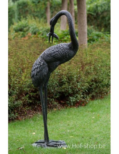 Kraanvogel fontein 1,52 m - bronzen beeld (B571)