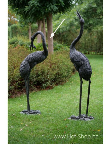 Kraanvogel fontein 1,52 m - bronzen beeld (B571)