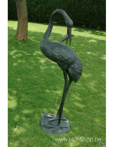 Kraanvogel fontein 1,52 m - bronzen beeld (B571)