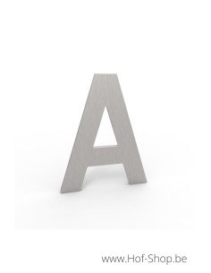 Lettre A - inox look aluminium 10 cm de haute (Numéro de maison Albo)