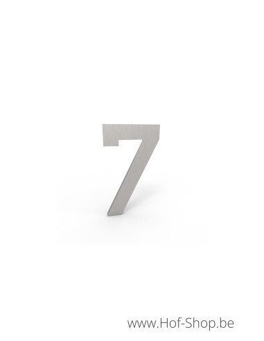 Numéro 7 - inox look aluminium 5 cm de haute (Numéro de maison Albo)