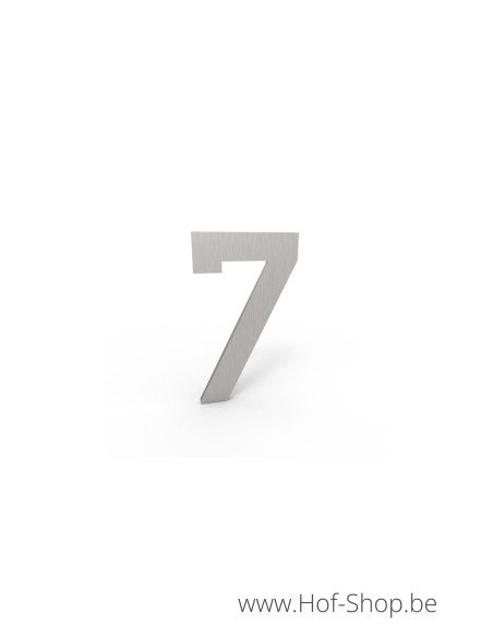 Numéro 7 - inox look aluminium 5 cm de haute (Numéro de maison Albo)