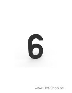 Numéro 6 - noir aluminium 5 cm de haute (Numéro de maison Albo)
