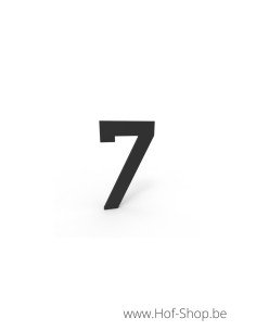 Nummer 7 - zwart aluminium 5 cm hoog (huisnummer Albo)