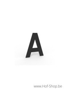 Lettre A - zwart aluminium 5 cm hoog (huisnummer Albo)