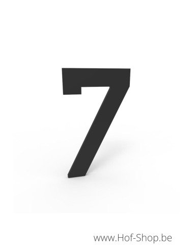 Numéro 7 - noir aluminium 10 cm de haute (Numéro de maison Albo)