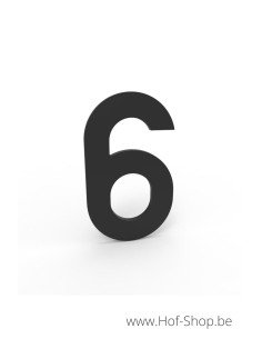 Numéro 6 - noir aluminium 10 cm de haute (Numéro de maison Albo)