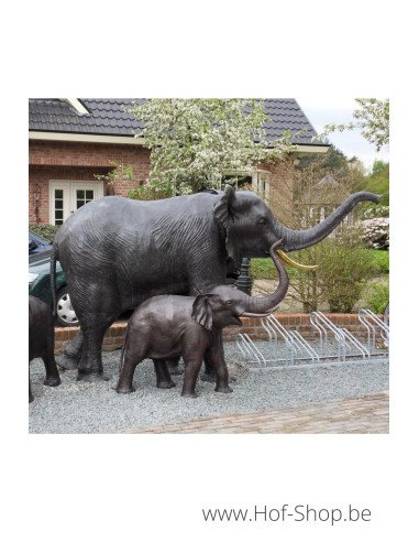 Grote olifant - bronzen beeld (B689)
