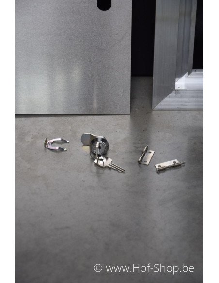 Brievenbusdeur 24,8 x 35,2 cm Brut aluminium - Albo brievenkastdeur 529/1 'Calla Brut'