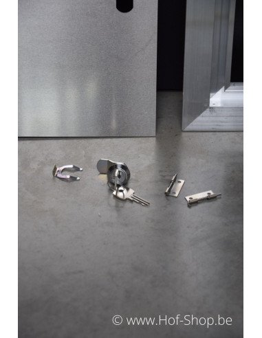 Brievenbusdeur 35,2 x 44,2 cm Brut aluminium - Albo brievenkastdeur 529/3 'Poppy Brut'