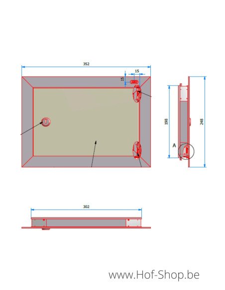 Porte boîte aux lettres 529/1/H laquée 35,2 x 24,8 cm - Albo porte boîte aux lettres aluminium