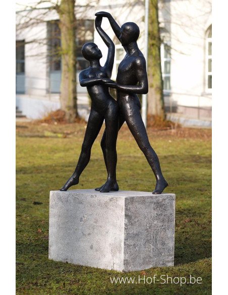 Couple de danseurs modernes - statue en bronze (B1094)