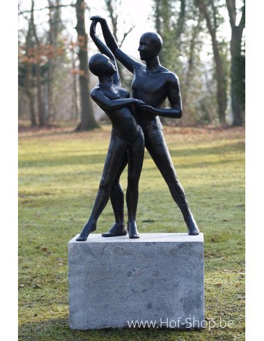 Couple de danseurs modernes - statue en bronze (B1094)