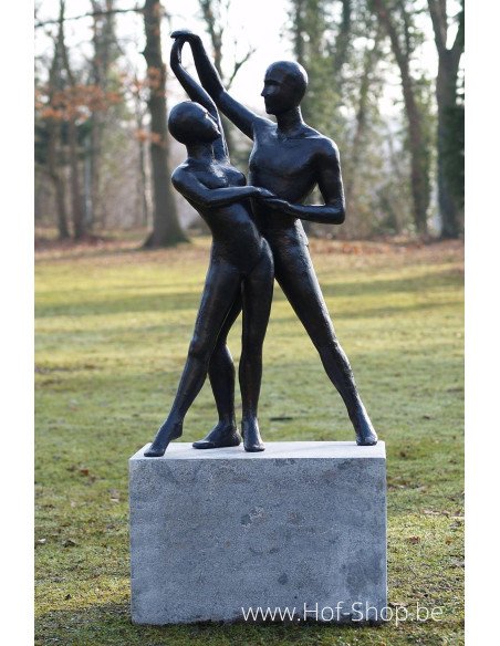 Couple de danseurs modernes - statue en bronze (B1094)