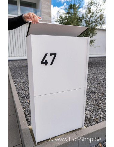 Dropbox Medium Back Door RAL 9016 - boîte à colis eSafe aluminium