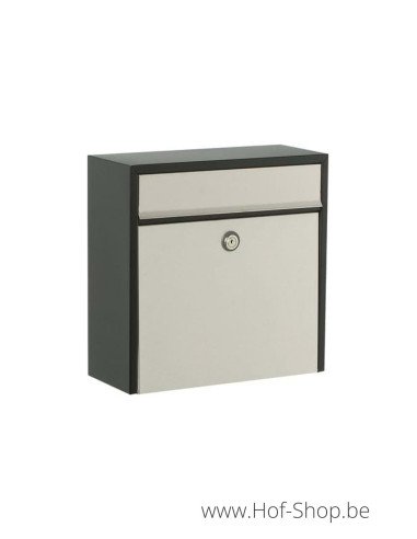 Allux 250 noir avec acier inoxydable - Boîte aux lettres