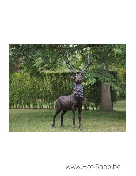 Grand cerf - statue en bronze (B47232)