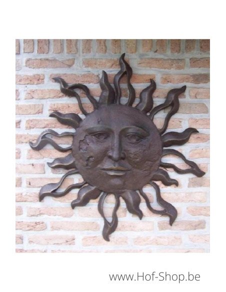 Grote zon muurdecoratie - bronzen beeld (HW0447BR-B)
