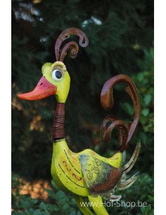 Grappige groene vogel - metalen figuur (MD16020)