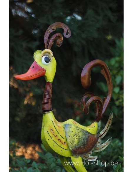 Drôle d'oiseau vert - figurine en métal (MD16020)