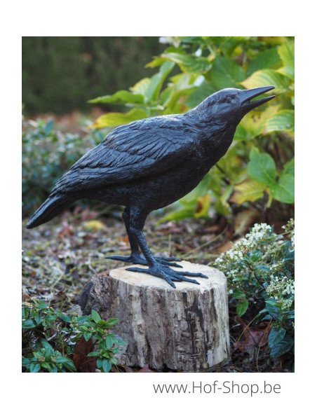 Femme corbeau - statue en bronze (B50420)