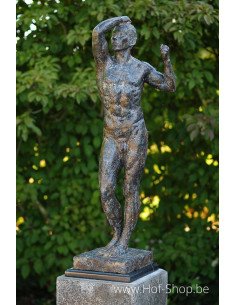Naakte man van Rodin 92 cm - bronzen beeld (B55905)