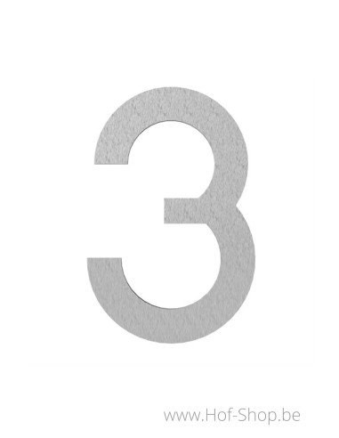 OUTLET Numéro 3 en inox (12 cm de haut) - Numéro de maison Adezz