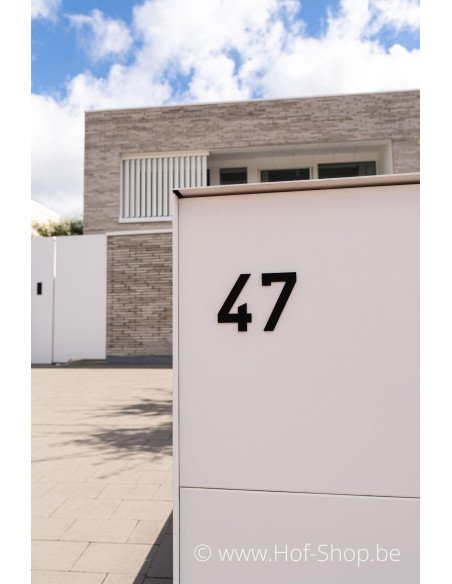 Numéro 1 - noir aluminium 10 cm de haute (Numéro de maison Albo)