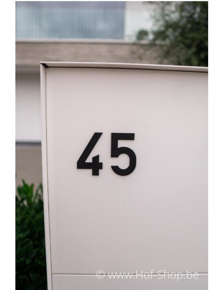 Numéro 2 - noir aluminium 10 cm de haute (Numéro de maison Albo)