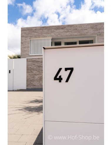 Lettre A - noir aluminium 10 cm de haute (Numéro de maison Albo)